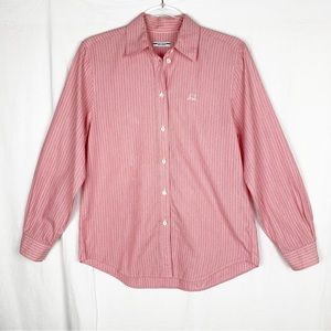 ESCADA SPORT Button Front Cotton Shirt Pink White Size S